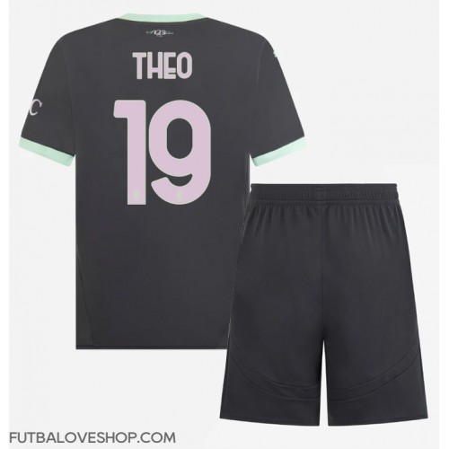 Dres AC Milan Theo Hernandez #19 Tretina pre deti 2024-25 Krátky Rukáv (+ trenírky)